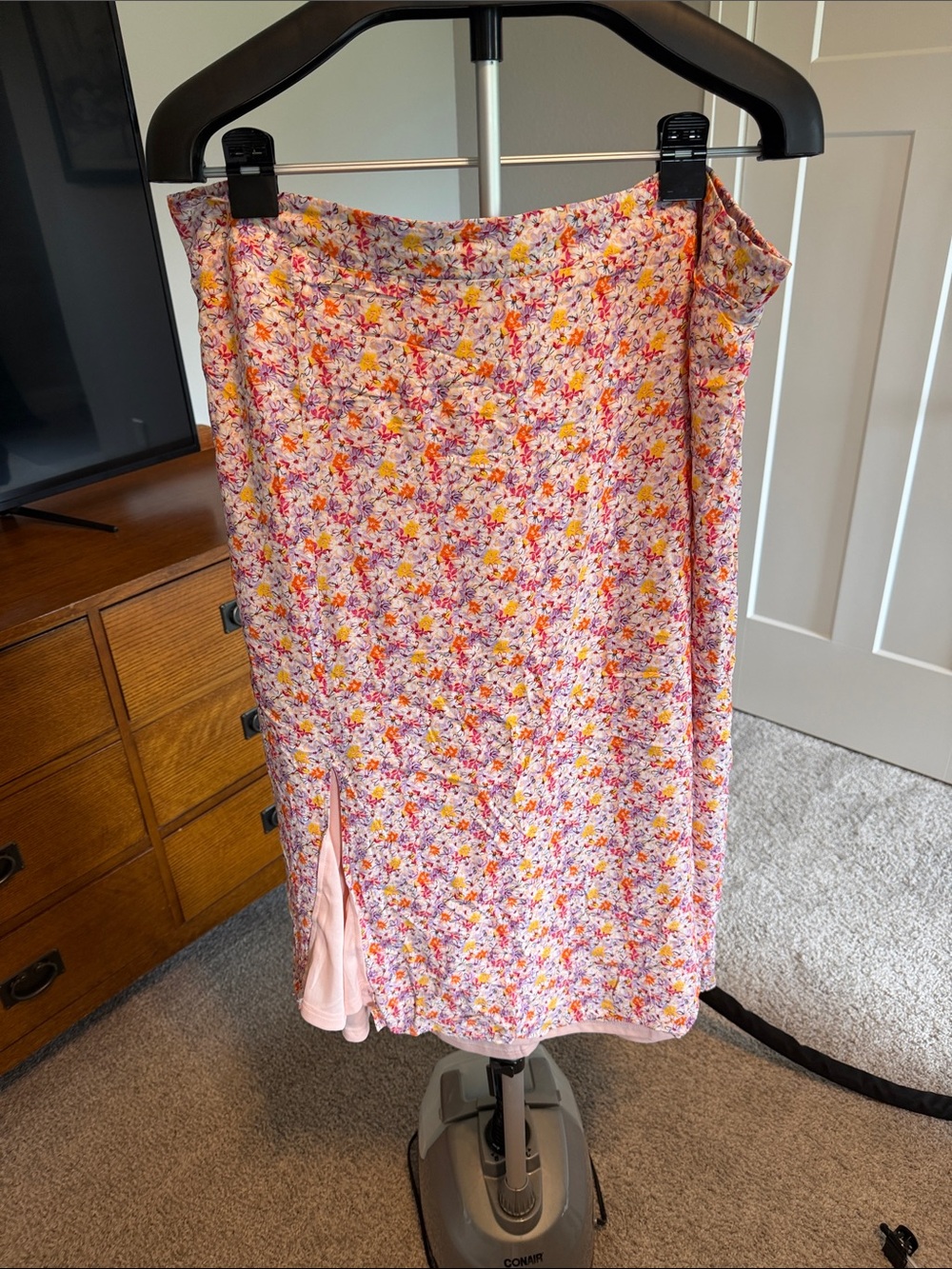 Arula Floral Pink Midi Skirt - Women